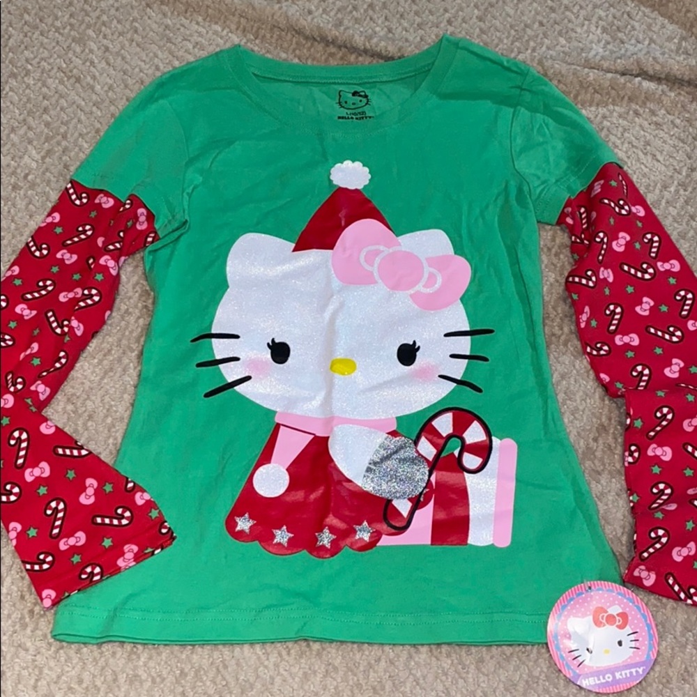 HELLO KITTY GIRLS CHRISTMAS SHIRT